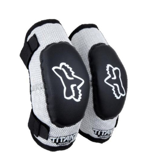 Налокотники подростковые Fox Titan Elbow Youth Guard Black/Silver (08039-464-OS) pitbikemarket.ru