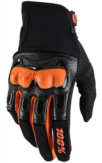 Мотоперчатки 100% Derestricted Glove Black/Orange M (10007-054-11) pitbikemarket.ru