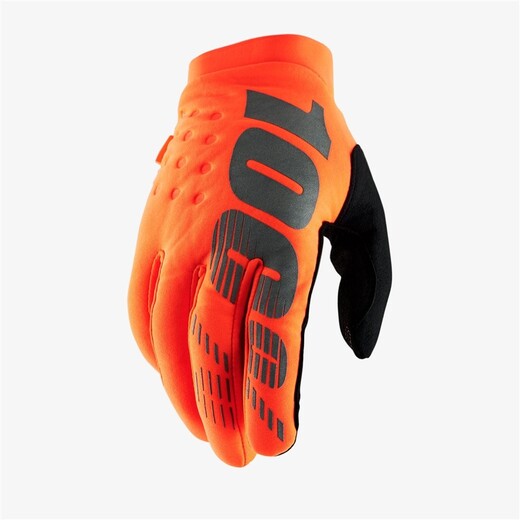 Мотоперчатки 100% Brisker Glove Fluo Orange/Black S (10016-260-10) pitbikemarket.ru