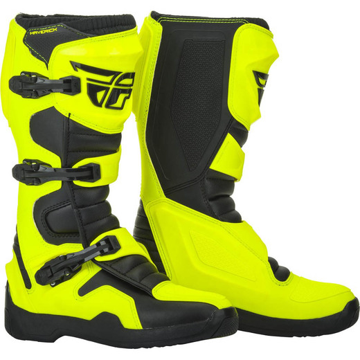 Мотоботы FLY RACING MAVERIK черные/Hi-Vis желтые 13" (48,5 EU) (2019) pitbikemarket.ru