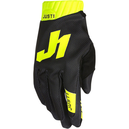 Перчатки JUST1 J-FLEX 2.0 (черный/Hi-Vis желтый, 9, 1560035-884-6796) pitbikemarket.ru