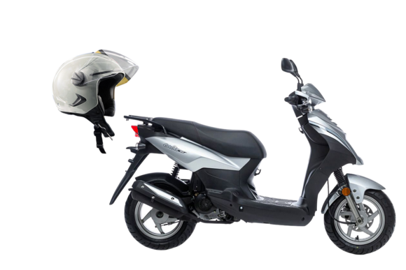 Скутер SYM Orbit 50 Белый + мотошлем SYM серый pitbikemarket.ru