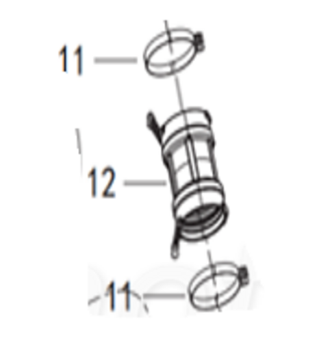 Выпускной переход с хомутами вентиляции вариатора для квадроцикла BRC 1000 / / QJMotor SFA 600 / SFA 1000 pitbikemarket.ru
