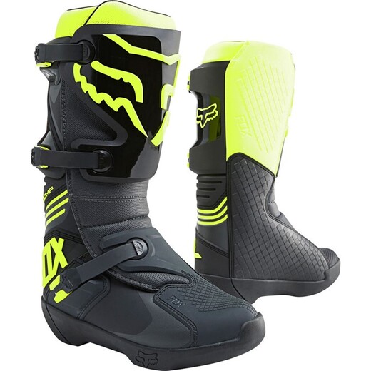 Мотоботы Fox Comp Boot (Black/Yellow, 11, 2022 (25839-019-11)) pitbikemarket.ru