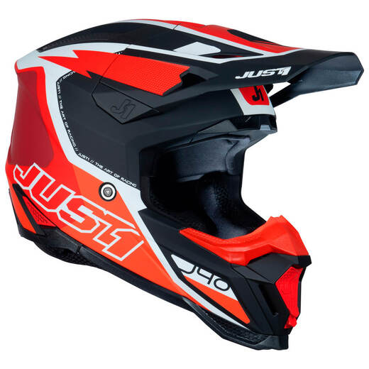 Шлем кроссовый JUST1 J40 FLASH (красный/белый матовый, M, 1560035-880-1919) pitbikemarket.ru