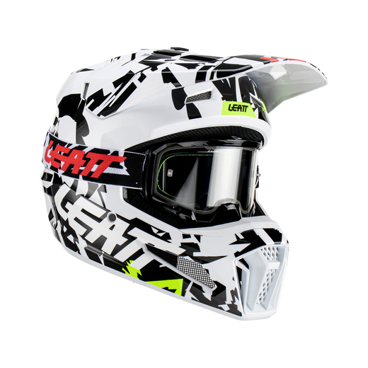 Мотошлем Leatt Moto 3.5 Helmet Kit (Zebra, M, 2023 (1023011202)) pitbikemarket.ru