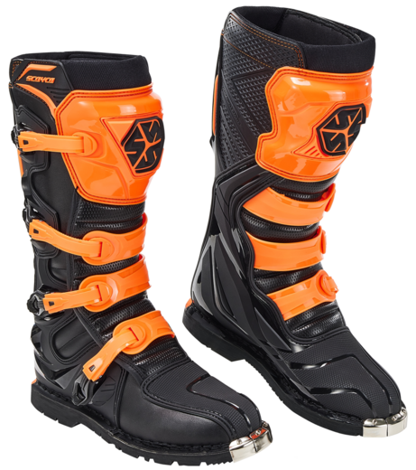 Мотоботы Scoyco MBM006 высокие оранжевые 39 pitbikemarket.ru
