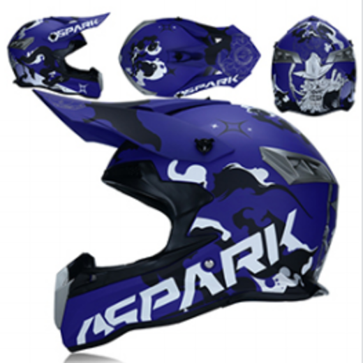 Шлем кроссовый 188 "Spark" blue matt M pitbikemarket.ru